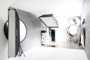 fotostudio professional lights, Silver umbrellas sofy